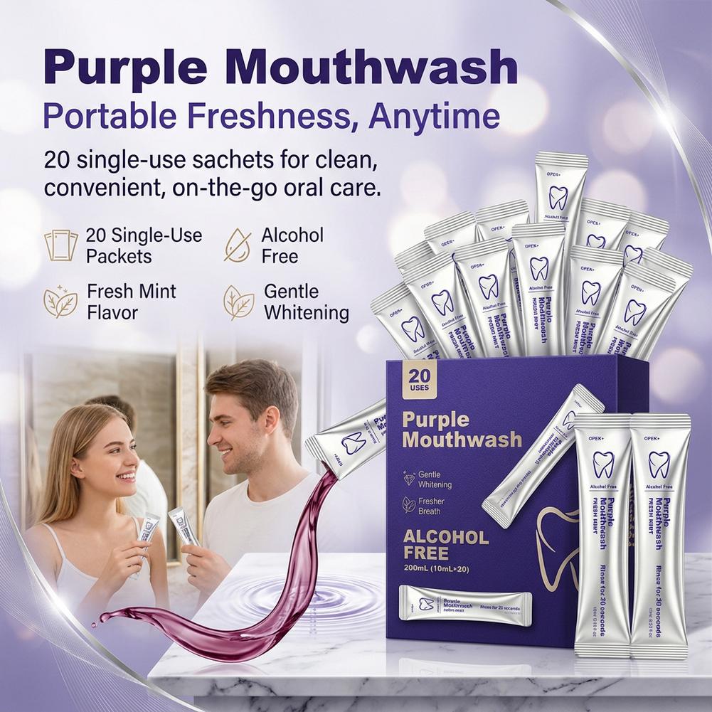 Bain de bouche violet pour le  - Teeth Whitening Mouthwash avis et prix